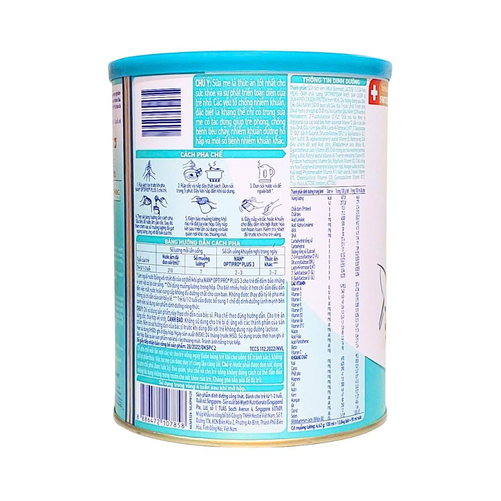 Sữa bột Nestlé NAN OPTIPRO PLUS 3 800g (1-2 tuổi)