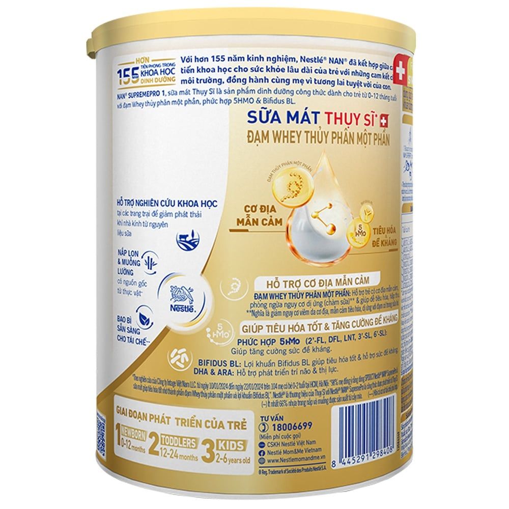 Sữa bột Nestlé NAN SUPREMEPRO 1 400g (0-6 tháng)