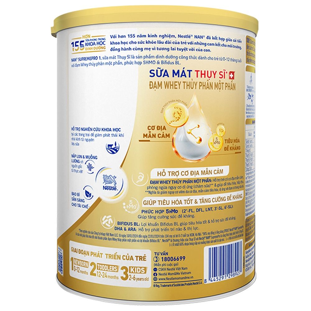 Sữa Bột Nestlé NAN SupremePro 1 lon 800g
