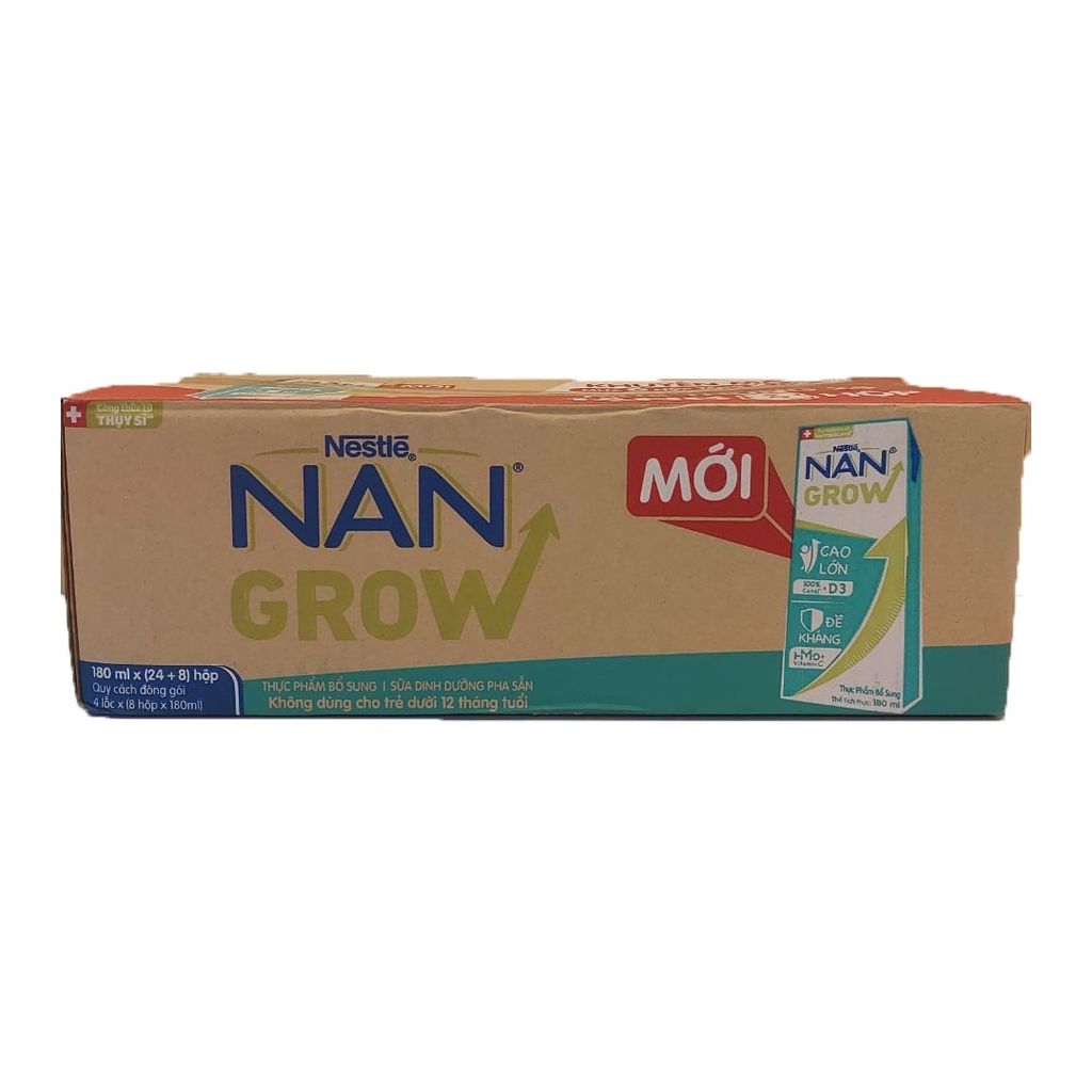 Thùng 32 hộp Sữa nước NAN GROW 6 (32x180ml) cho trẻ từ 1 tuổi