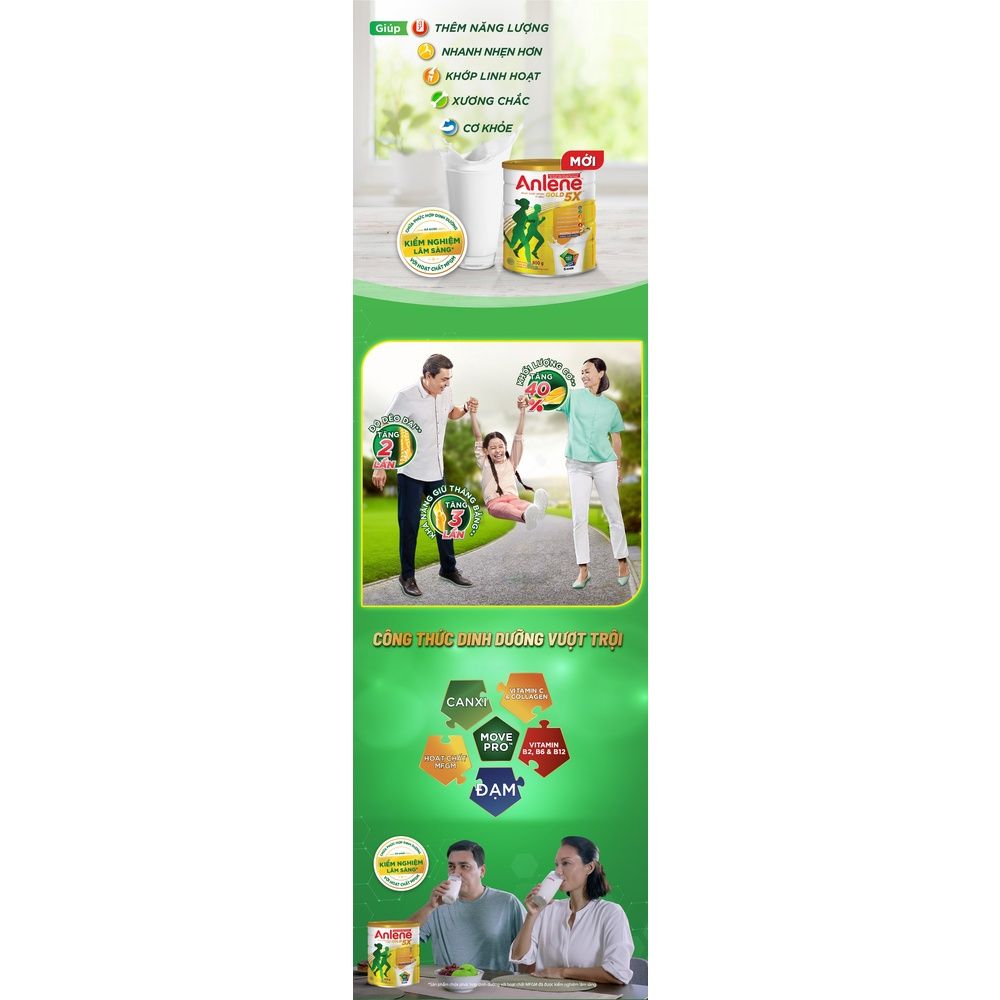 Sữa bột Anlene Gold 5X 800g