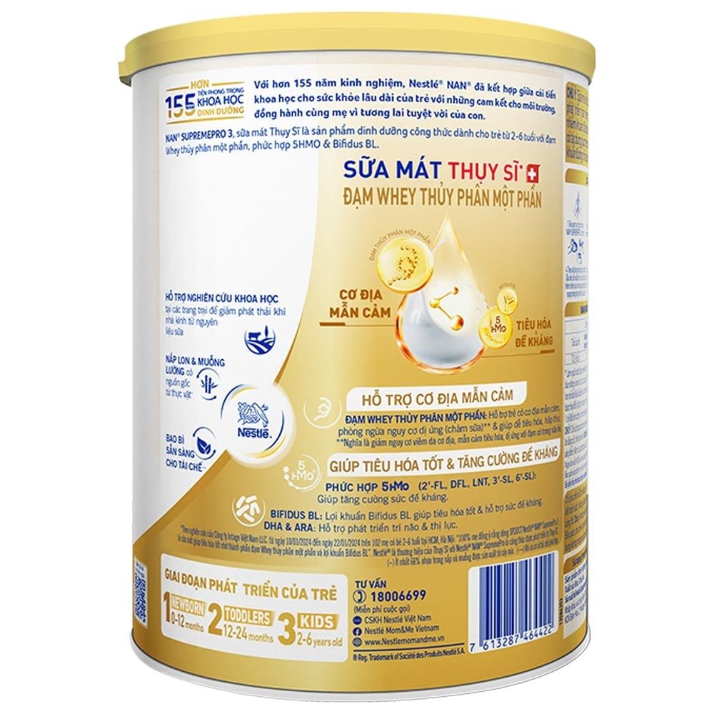 Sữa Bột Nestlé NAN SupremePro 3 lon 800g