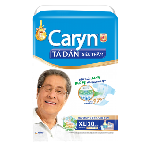 Tã Dán Caryn Siêu Thấm Người Lớn XL 10 Miếng