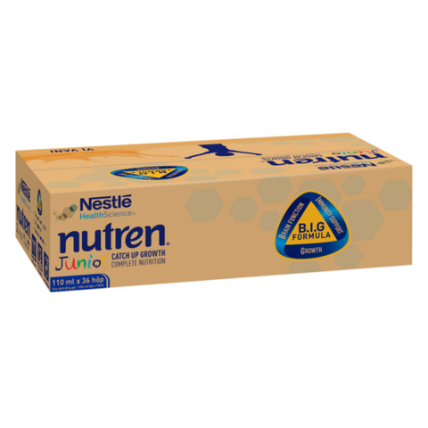 Thùng 36 hộp 110ml Sữa nước Nutren Junior - Cho trẻ từ 1 đến 10 tuổi