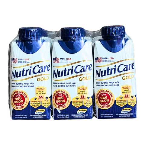 Sữa dinh dưỡng Nutricare Gold 200ml cho người lớn tuổi (18 hộp)