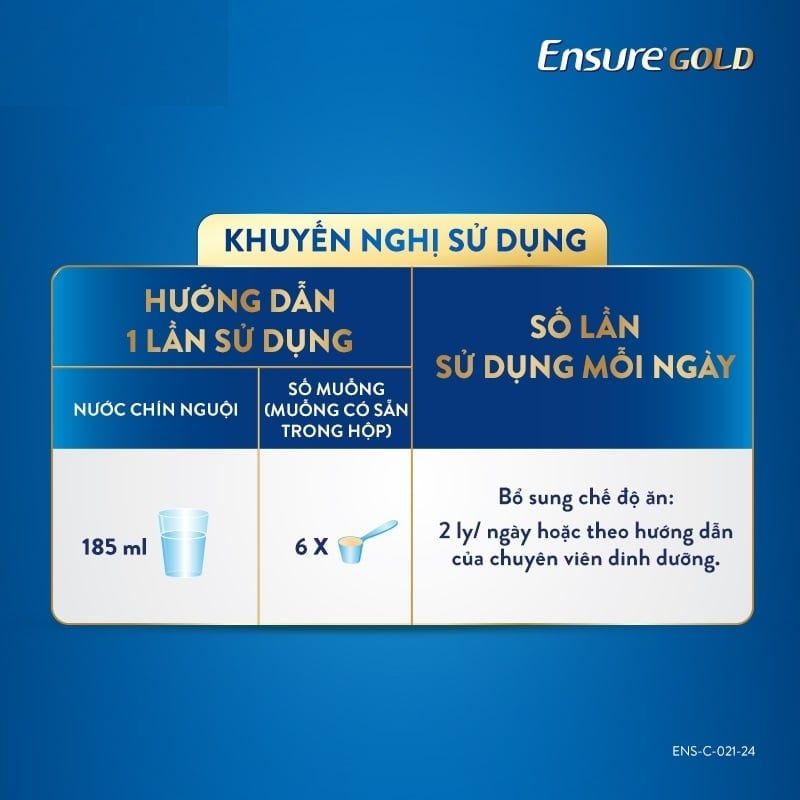 Sữa bột Ensure Gold Abbott hương vani 380g (HMB)