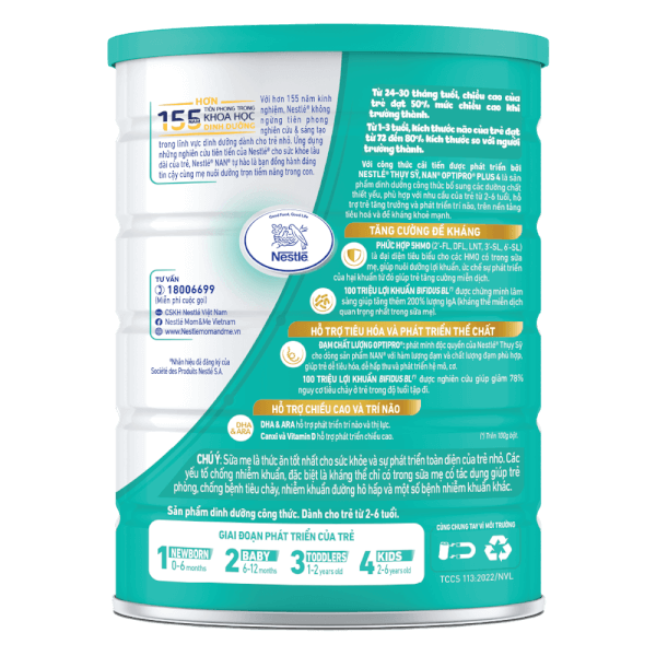 Sữa bột Nestle NAN Optipro 4 1.5kg HM-O cho trẻ trên 2 tuổi