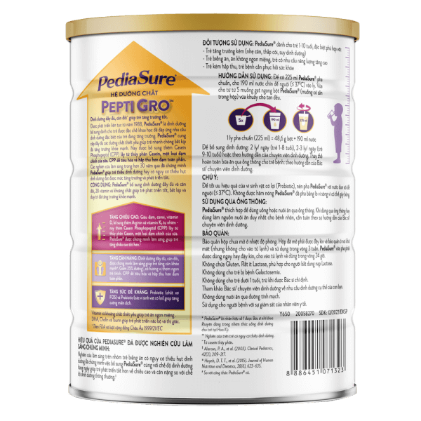 Sữa dinh dưỡng Pediasure 800g vani cho bé 1-10 tuổi