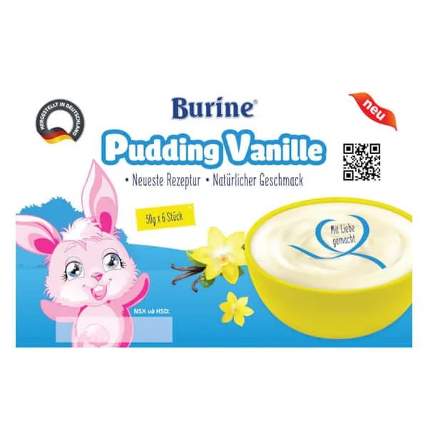 Pudding Burine Vị Vani (Vỉ 6 x 50g)