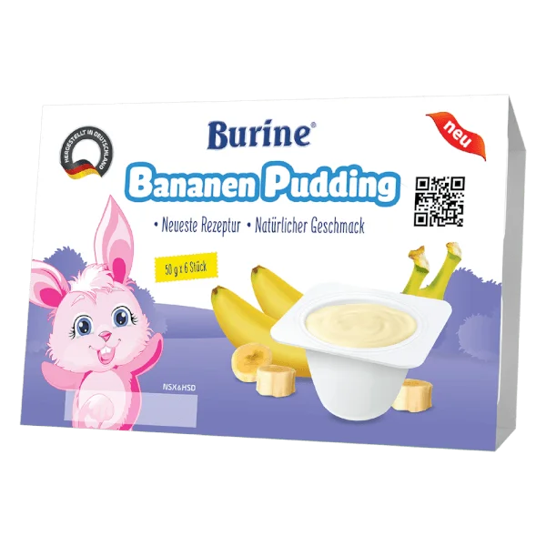 Pudding Burine Vị Chuối (Vỉ 6 x 50g)