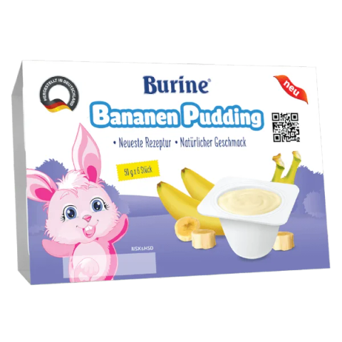Pudding Burine Vị Chuối (Vỉ 6 x 50g)