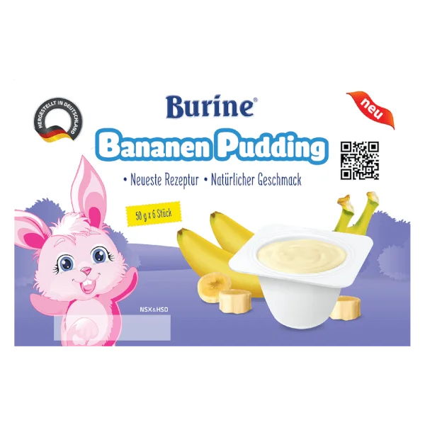Pudding Burine Vị Chuối (Vỉ 6 x 50g)