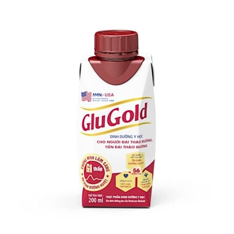 Lốc 6 hộp Nutricare GluGold 200ml - Hỗ trợ kiểm soát đường huyết cho người tiểu đường
