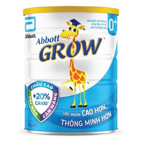 Sữa bột Abbott Grow 0+ hương vani 850g (0 - 12 tháng)