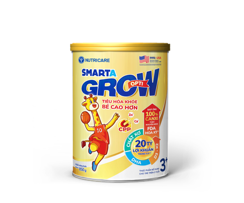 Sữa bột Nutricare Smarta Grow Opti 3+ 850g - Cho bé từ 3 tuổi