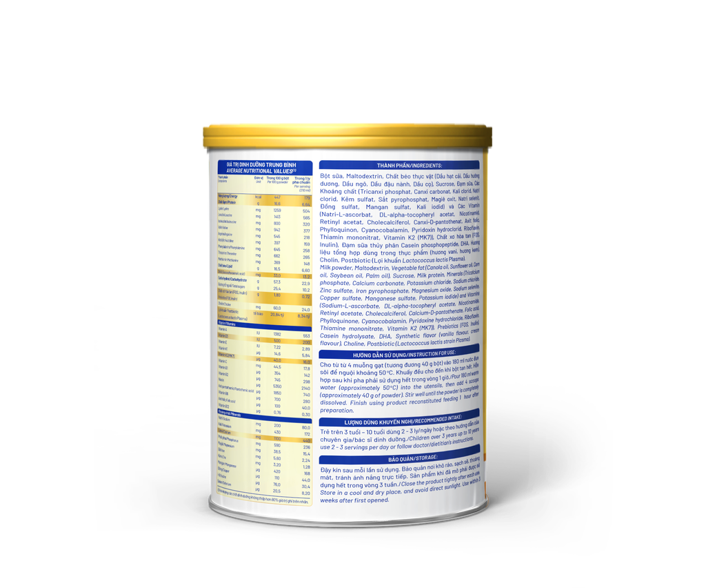 Sữa bột Nutricare Smarta Grow Opti 3+ 850g - Cho bé từ 3 tuổi