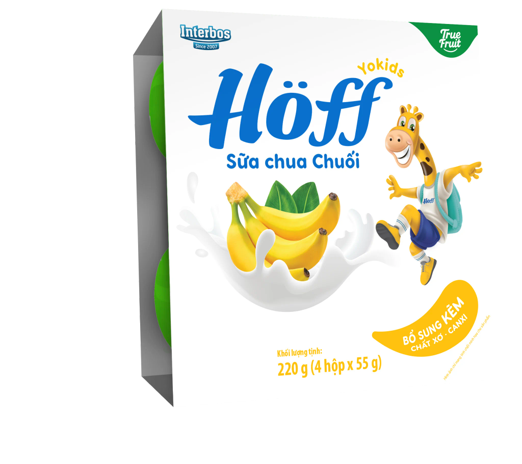 Sữa chua hoa quả Hoff đủ vị (Lốc 4 hủ)