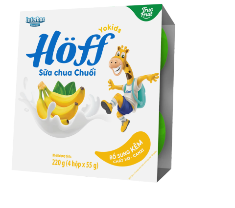 Sữa chua hoa quả Hoff đủ vị (Lốc 4 hủ)