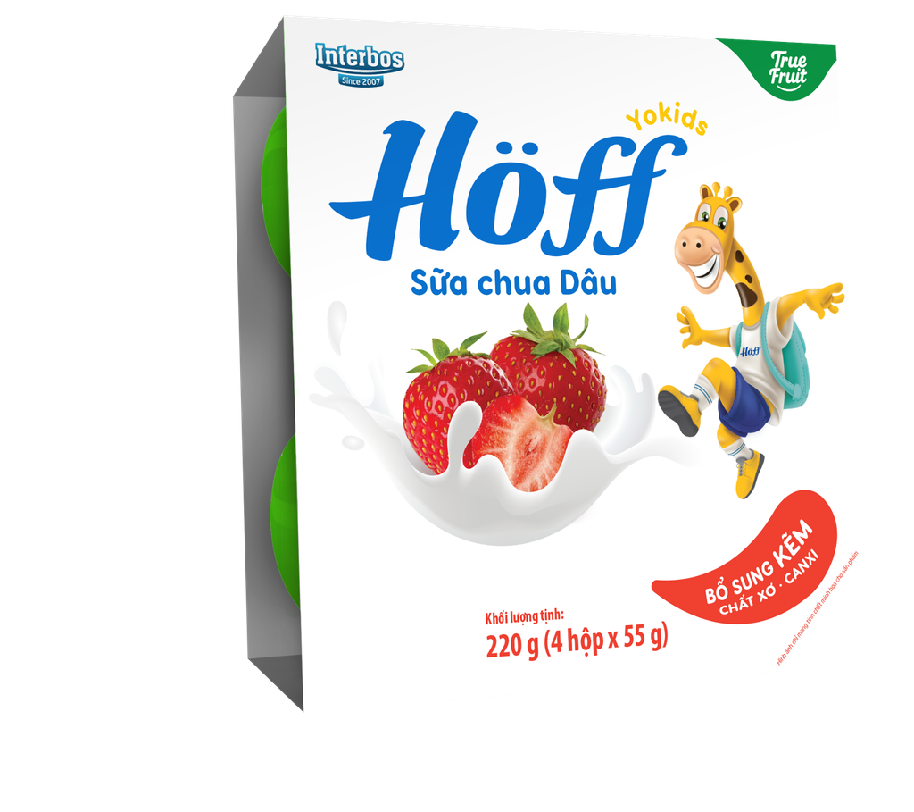 Sữa chua hoa quả Hoff đủ vị (Lốc 4 hủ)