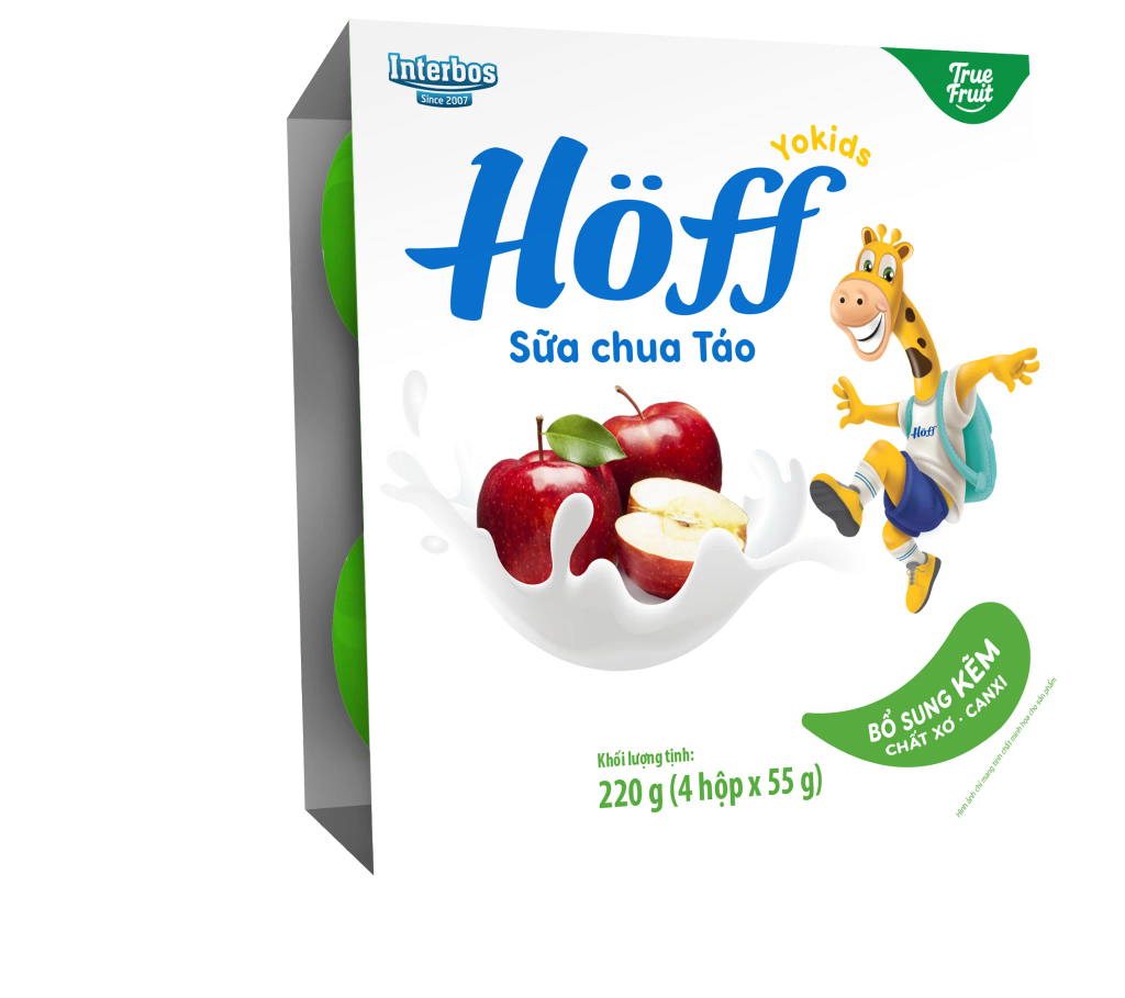 Sữa chua hoa quả Hoff đủ vị (Lốc 4 hủ)
