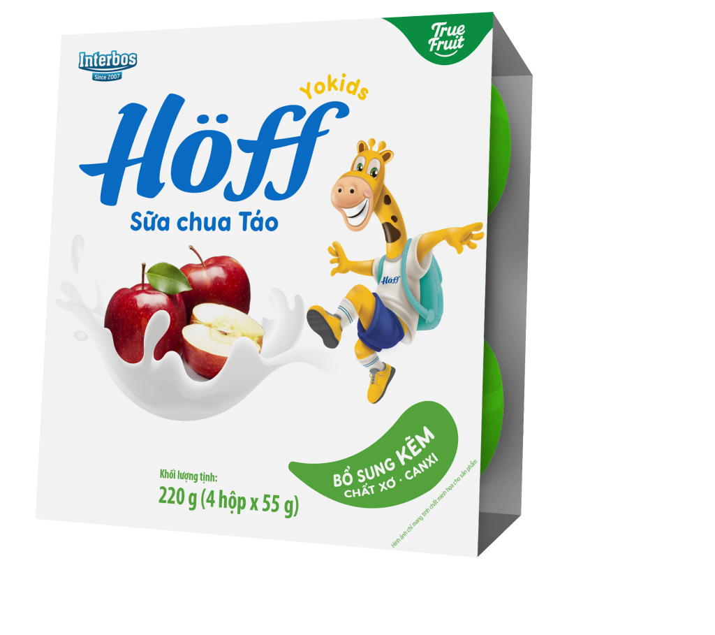 Sữa chua hoa quả Hoff đủ vị (Lốc 4 hủ)