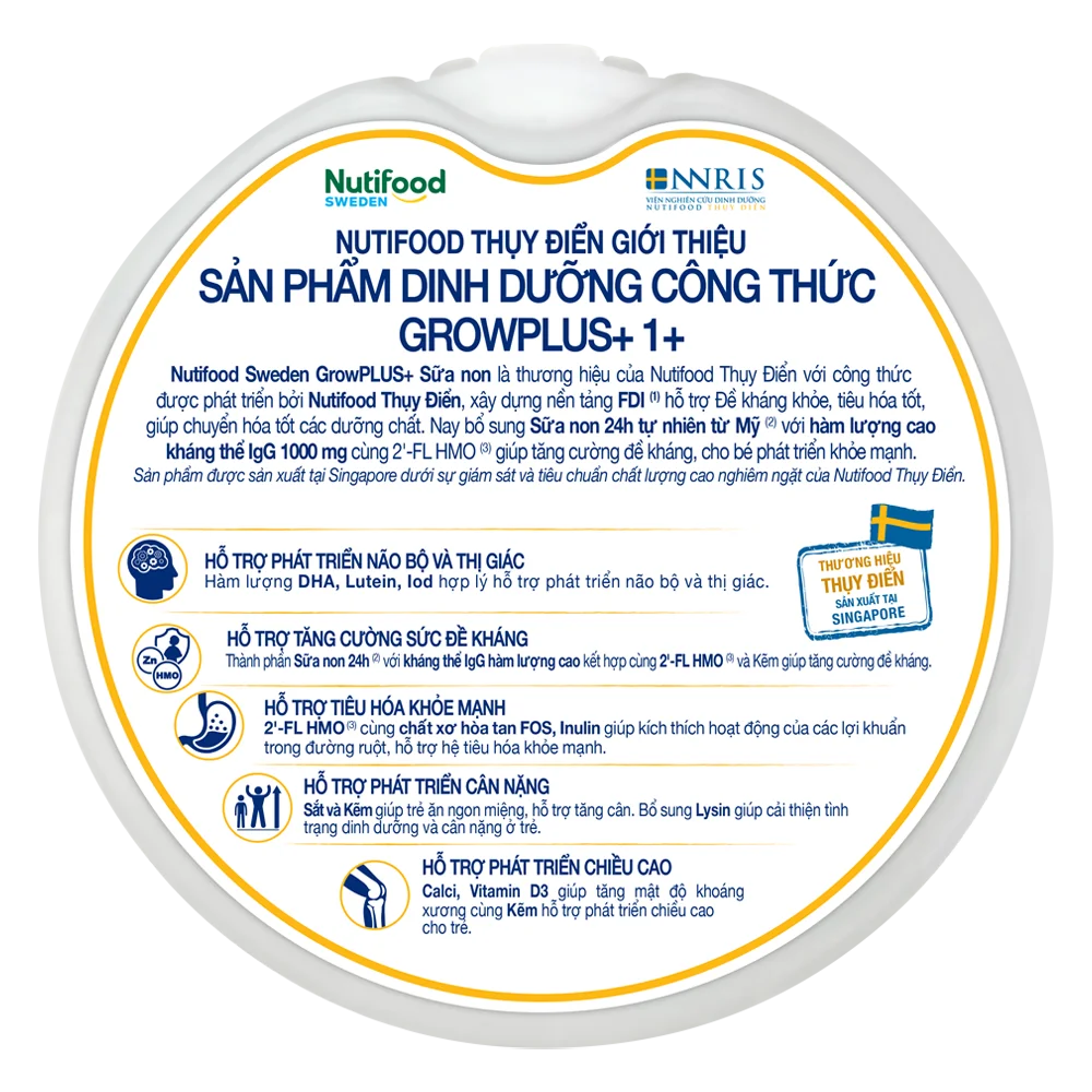 Sữa GrowPLUS+ Sữa Non Vàng 1+ (Từ 1 tuổi) 800g