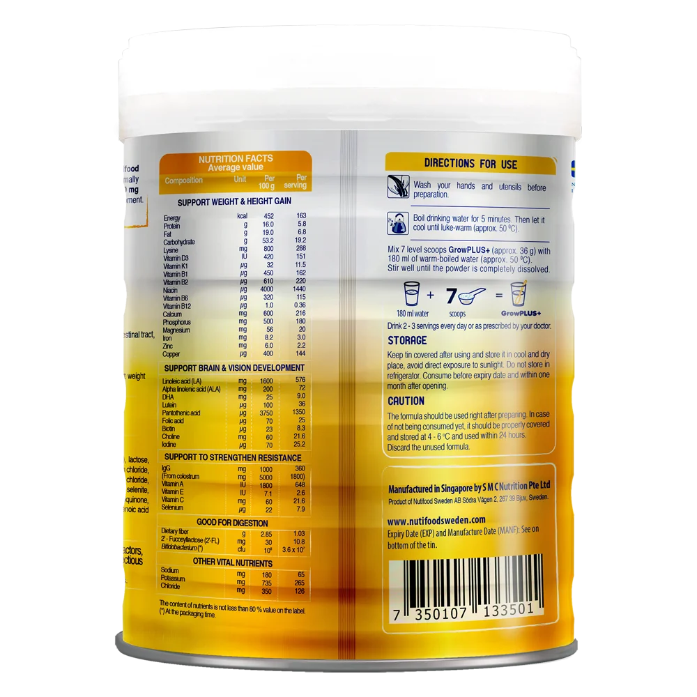 Sữa GrowPLUS+ Sữa Non Vàng 1+ (Từ 1 tuổi) 800g