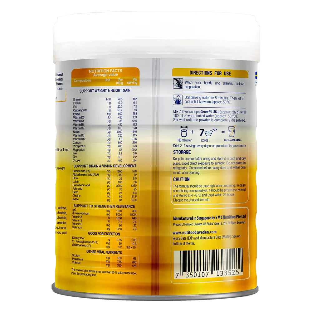 Sữa GrowPLUS+ Sữa Non Vàng (Từ 2 tuổi) 800g