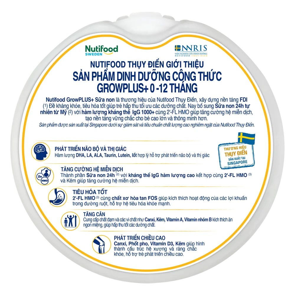 Sữa GrowPLUS+ Sữa Non Vàng 0+ (0-12 tháng) 800g