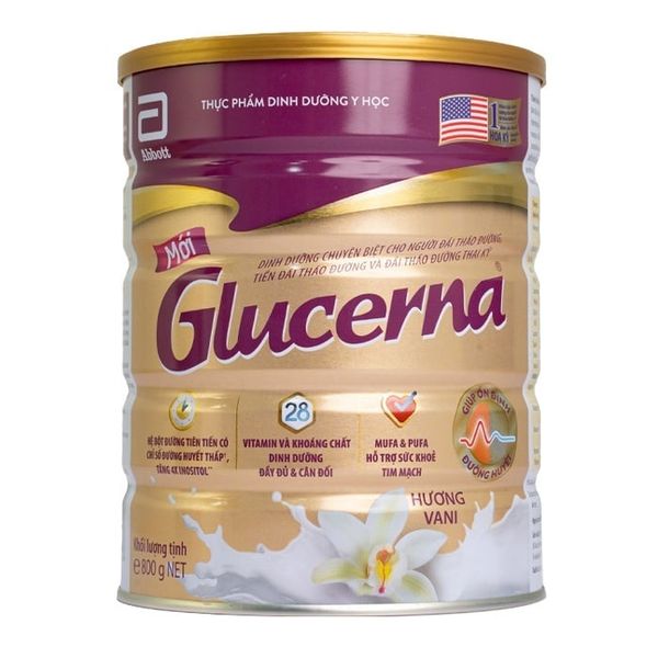 Sữa bột Glucerna Abbott 800g Hương Vani dành cho người bị tiểu đường