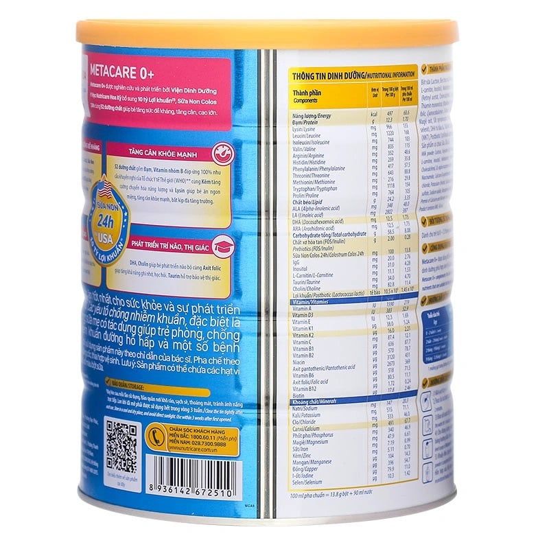 Sữa bột MetaCare Eco 0+ 850g cho bé (0-12 tháng)