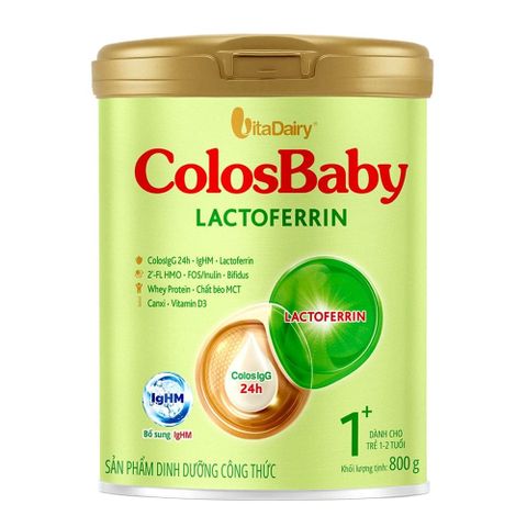 Sữa bột ColosBaby Lactoferrin 1+ 800g dành cho trẻ sinh mổ (1–2 tuổi)
