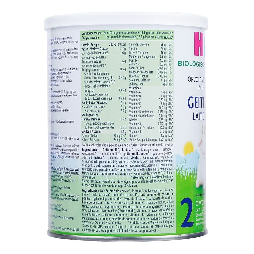 Sữa dê HiPP Organic số 2 400g (6 - 12 tháng)