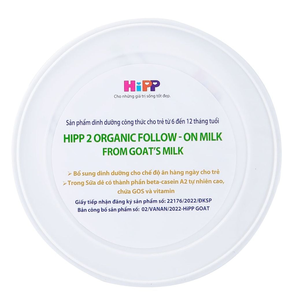 Sữa dê HiPP Organic số 2 400g (6 - 12 tháng)