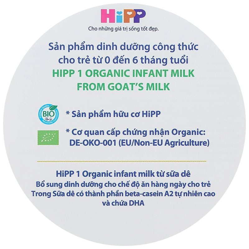 Sữa dê HiPP Organic số 1 400g (0 - 6 tháng)