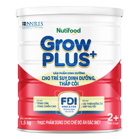 Sữa Nutifood GrowPLUS+ Đỏ 2+ (Từ 2 tuổi) 1.5kg