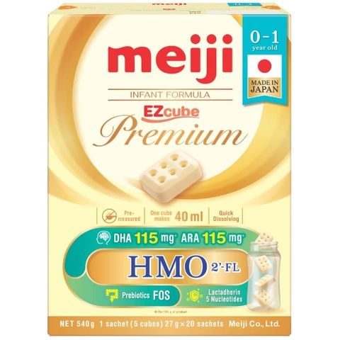 Sữa dạng thanh Meiji Infant Formula Ezcube Premium 540g (0 - 12 tháng)