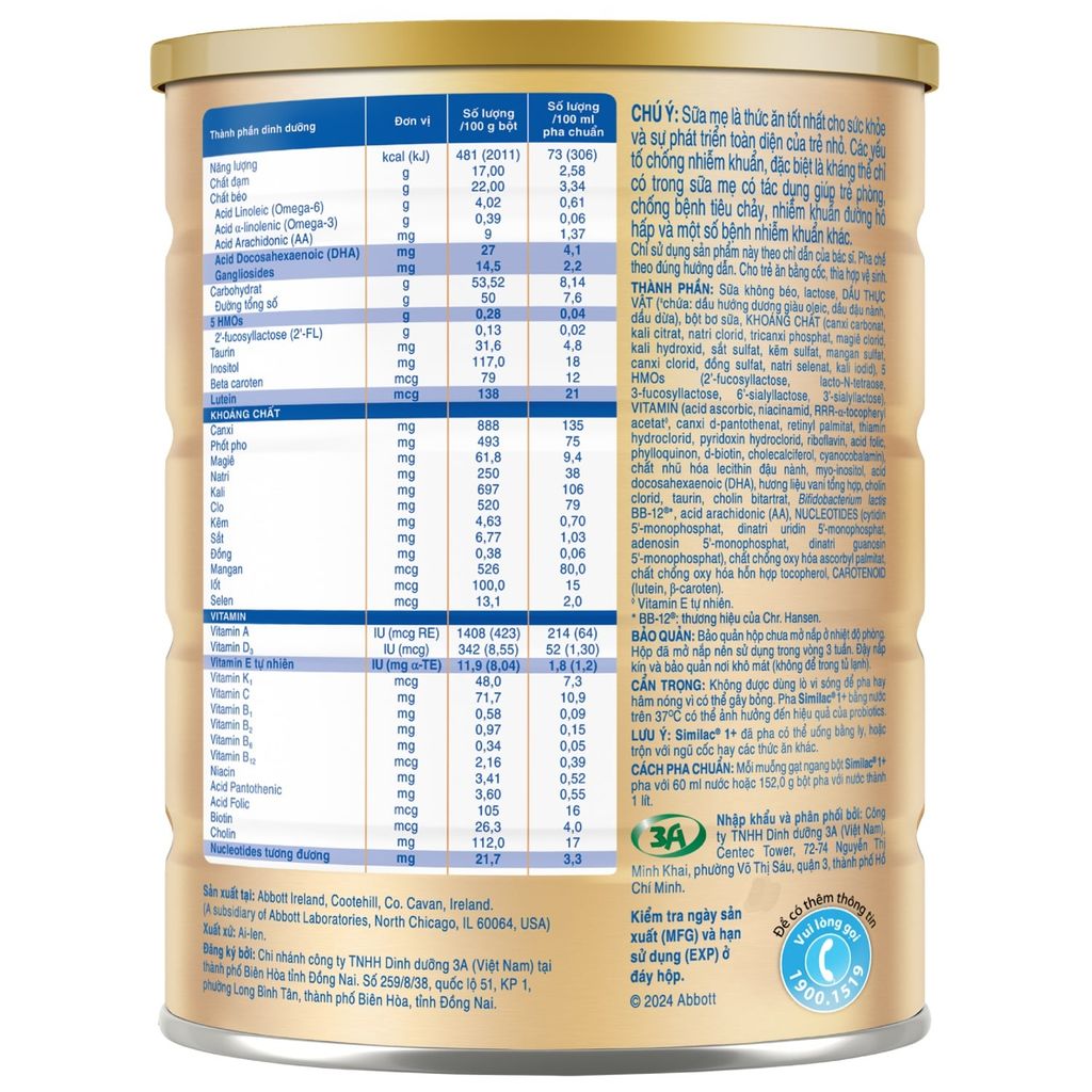 Sữa bột Similac 1+ 800g cho trẻ 1-2 tuổi