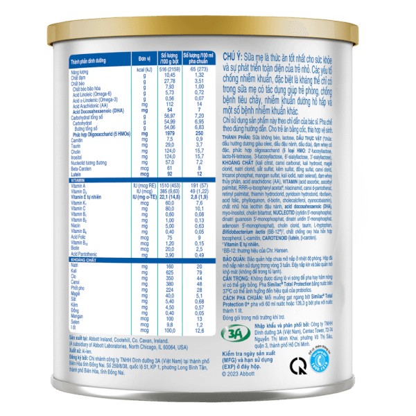 Sữa bột Similac Total Protection 0+ 380g (0-12 tháng)