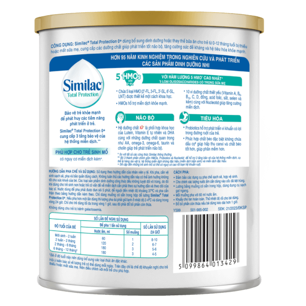 Sữa bột Similac Total Protection 0+ 380g (0-12 tháng)