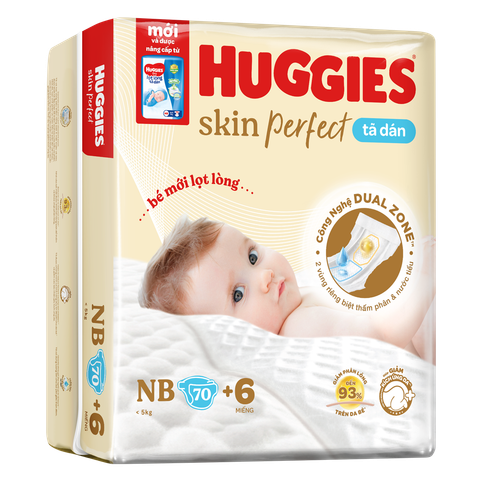 Tã dán Huggies Dry NB lọt lòng 70 miếng