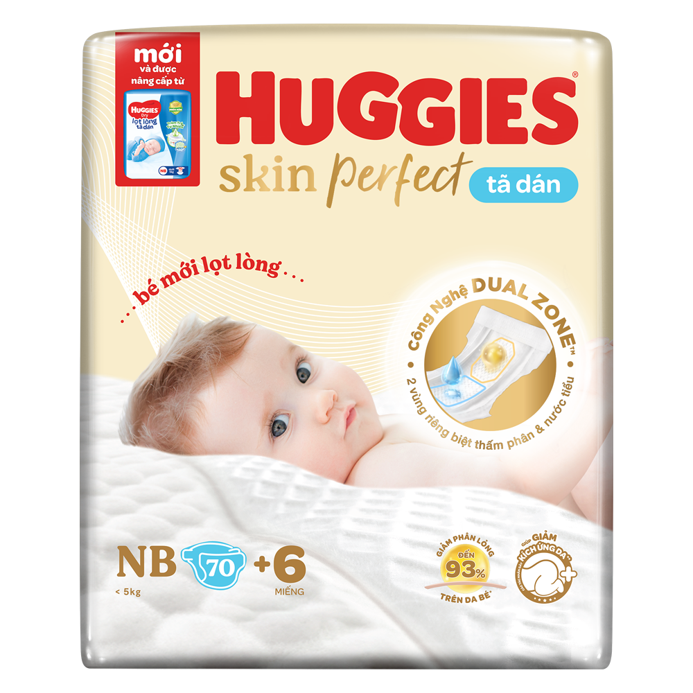 Tã dán Huggies Dry NB lọt lòng 70 miếng