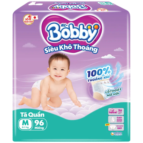 Tã/bỉm quần Bobby M96 cực đại (6-11kg) - Giao bao bì ngẫu nhiên