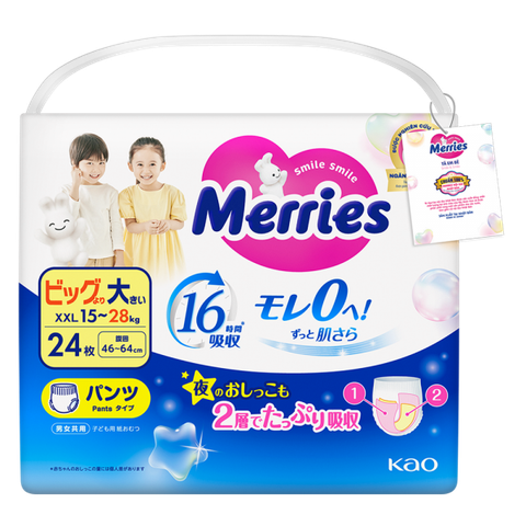 Tã quần Merries XXL24  (15-28kg)