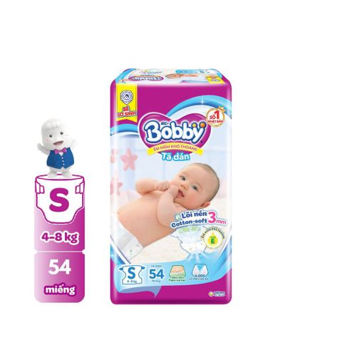 Tã dán Bobby siêu thấm S 54 miếng (4-8kg)