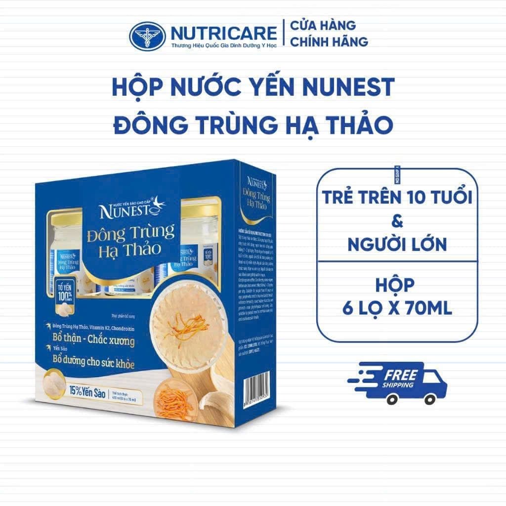 Nước Yến Sào NuNest Đông Trùng Hạ Thảo