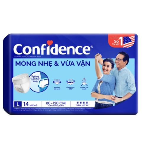 Tã quần người lớn Confidence L14 miếng