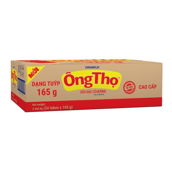 Sữa đặc Ông Thọ Đỏ tuýp 165g (Thùng 24 tuýp)
