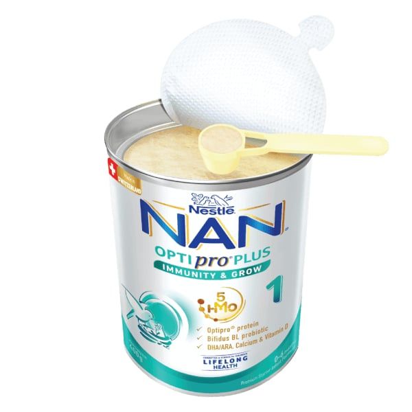 Sữa Bột Nestlé NAN OPTIPRO PLUS 1 400G/lon với 5HMO Sản Xuất tại Thụy Sĩ cho trẻ từ 0-6 tháng tuổi