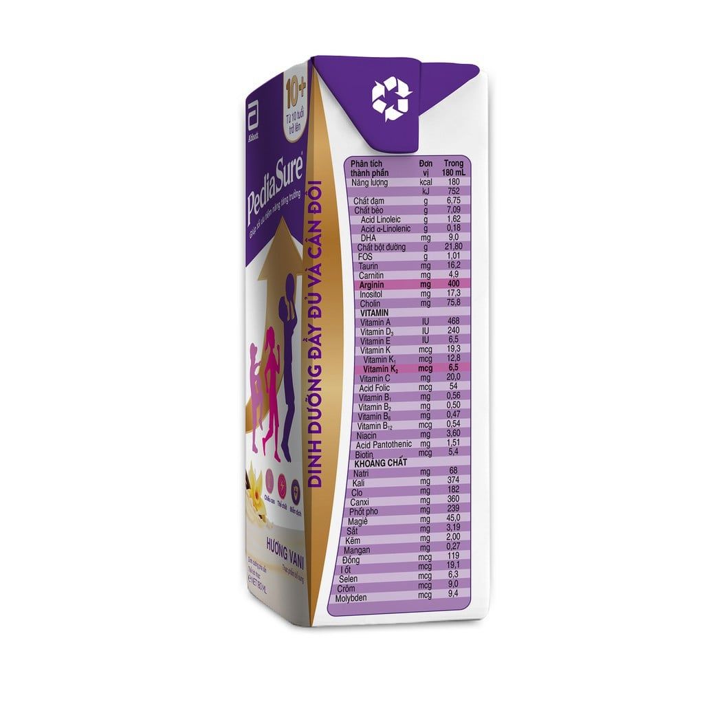 Sữa dinh dưỡng Pediasure 10+ 180ml cho trẻ từ 10 tuổi
